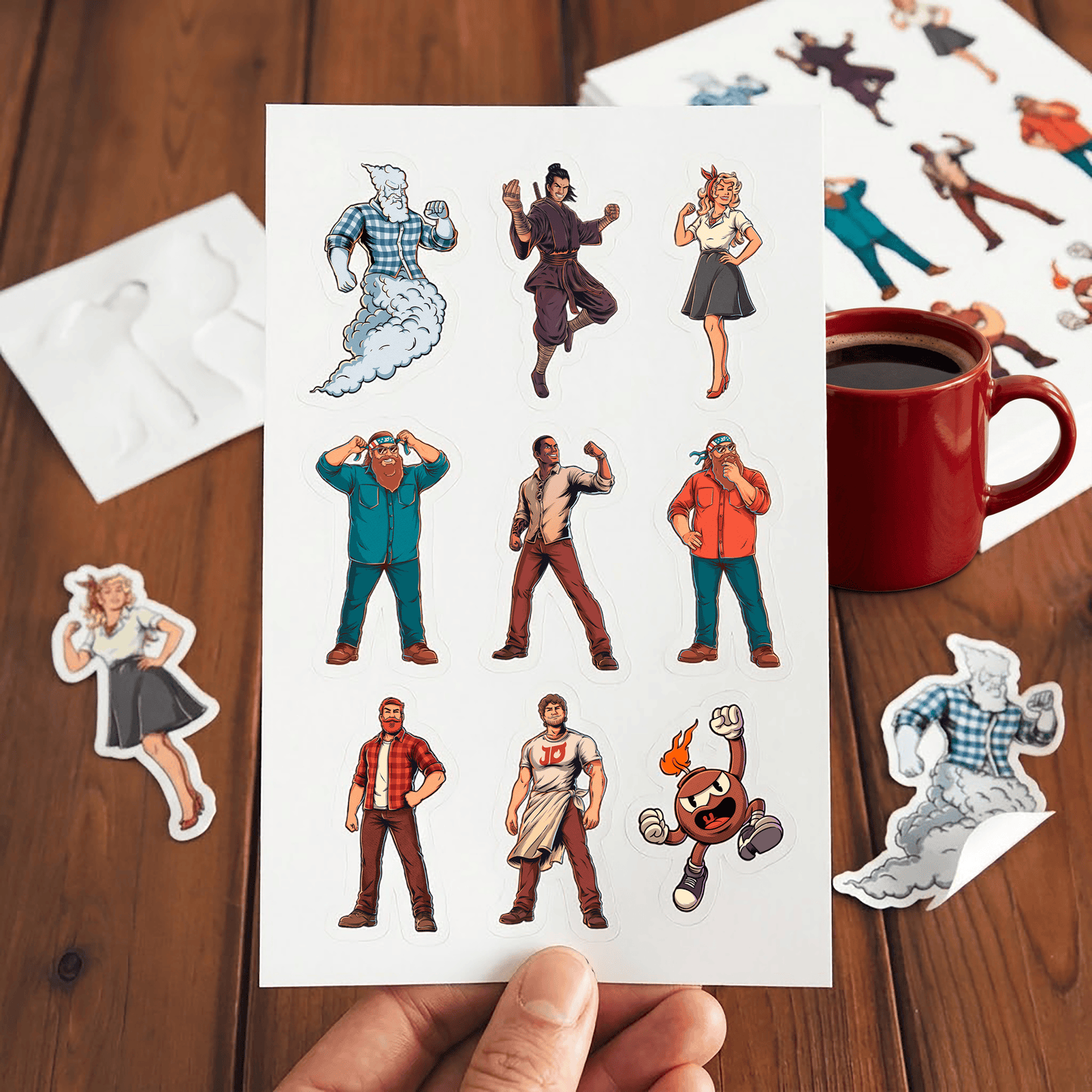JD Heroes Sticker sheet
