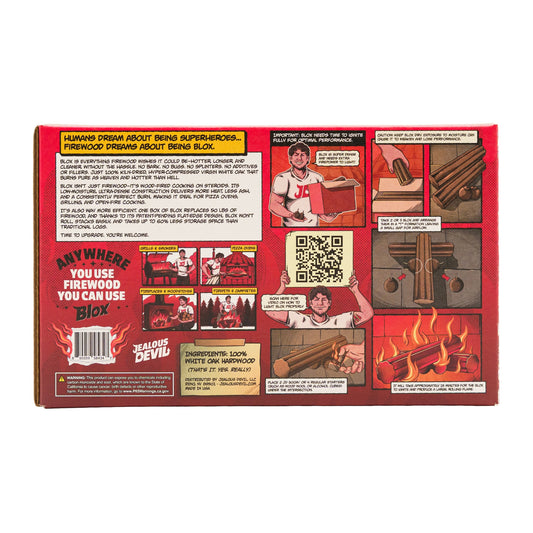 Product packaging with various images and text on a white background