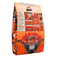 Back packaging of Jealous Devil Flex Hardwood Briquets featuring directions for use
