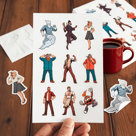 JD Heroes Sticker sheet